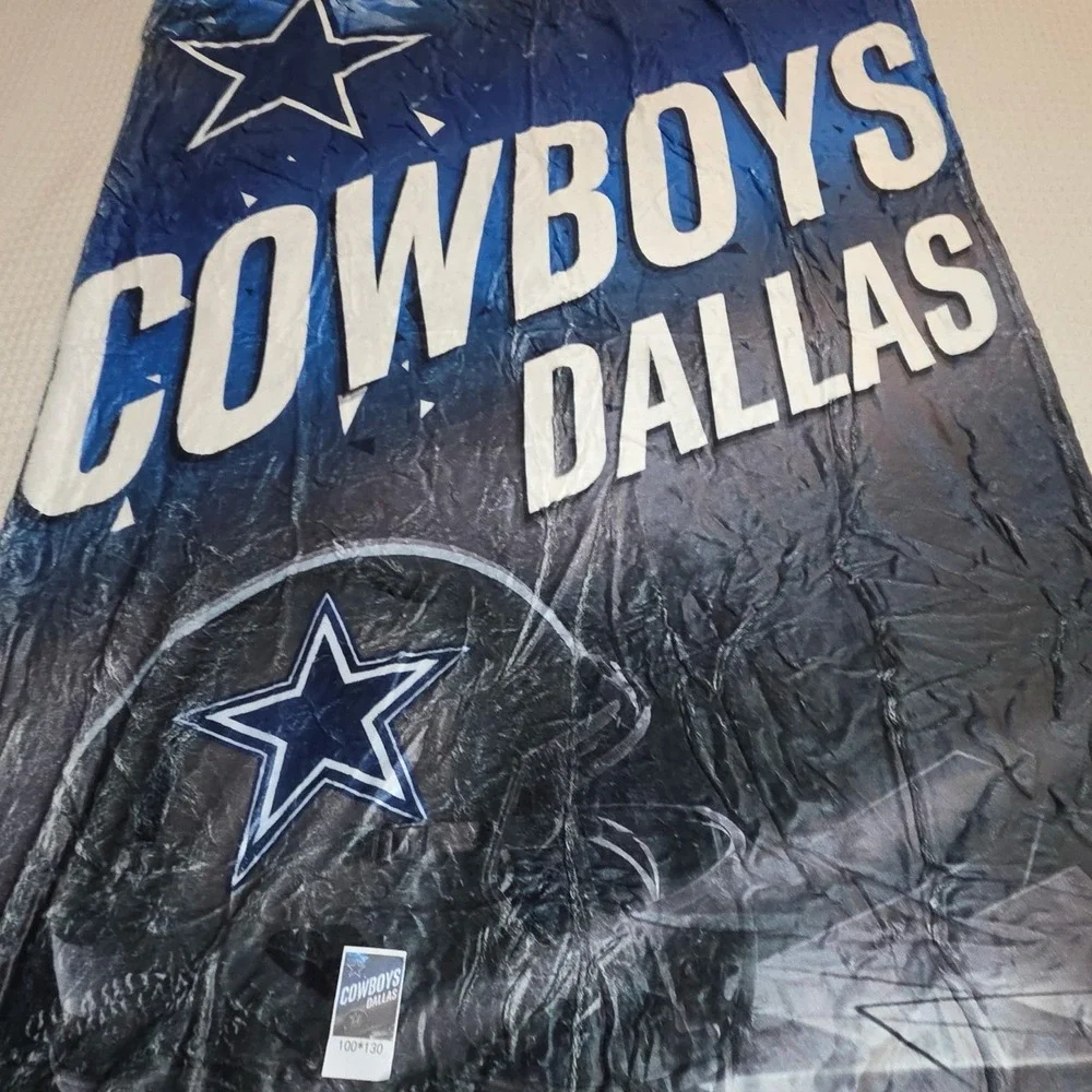 Licensed NFL Dallas Cowboys‎ Plush Throw Blanket 50' X 40' New